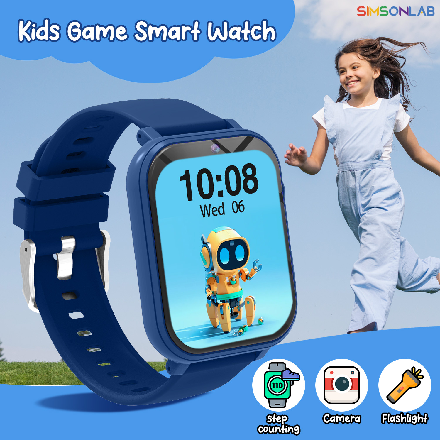 Smartwatch Watches Boys - Kids Smart Watch Games Camera Flashlight