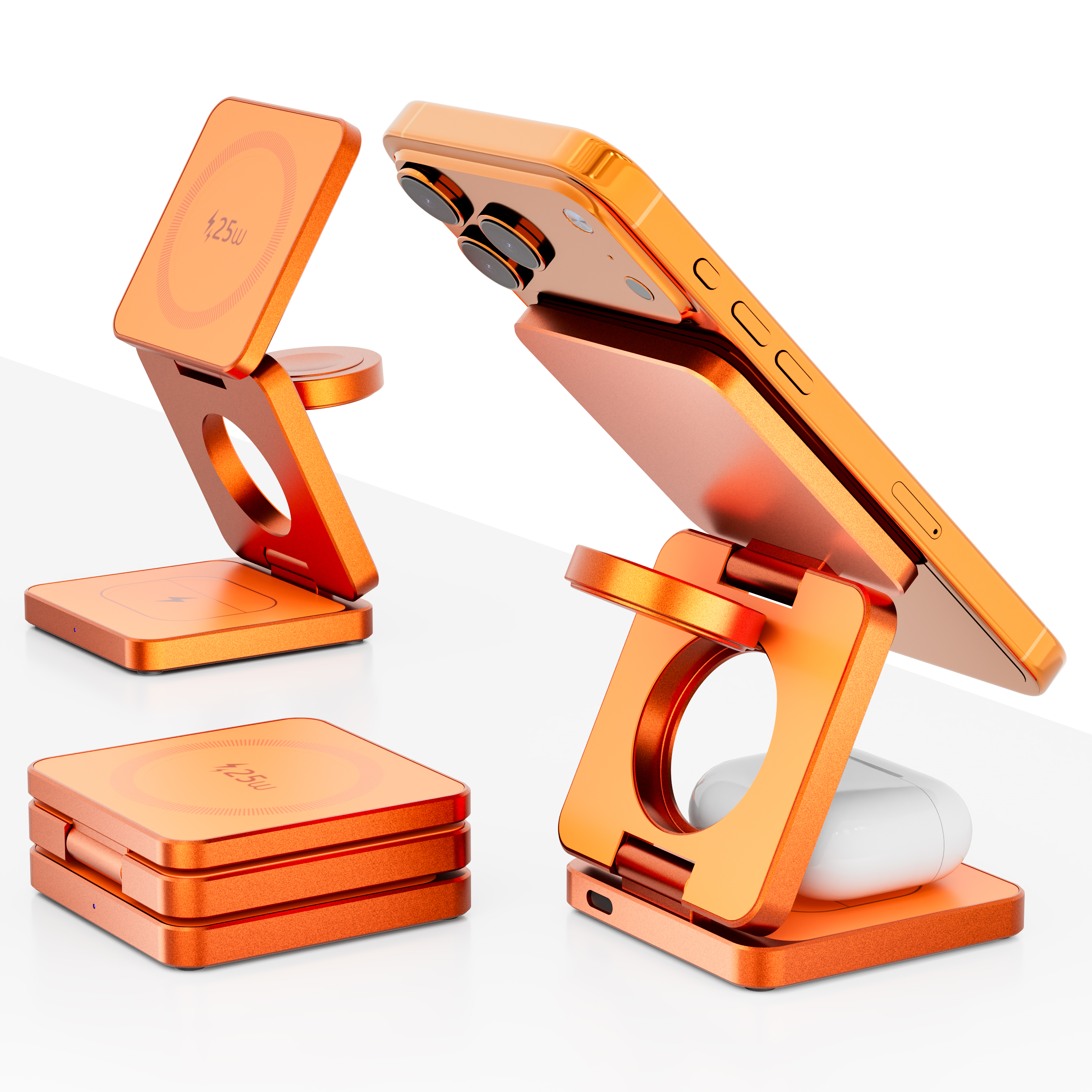 Smartwatch Phone Watches - 3 in 1 Qi2.2 25W Folding
