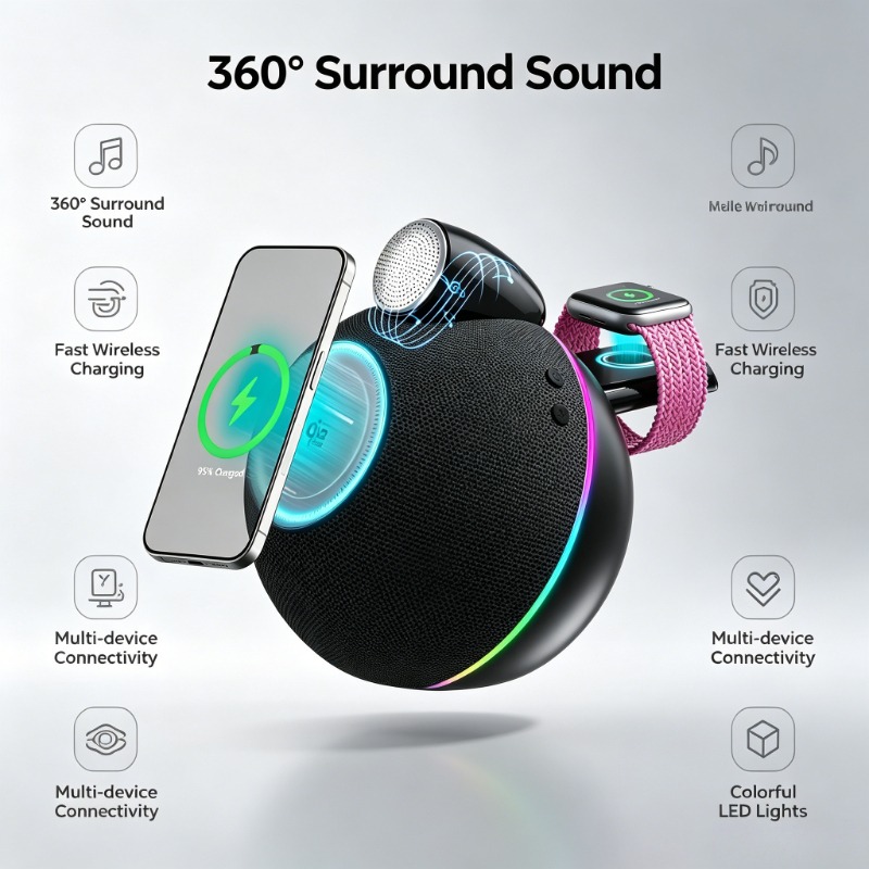 Smartwatch Phone Watches - 360° Stereo Sound Portable Wireless Bluetooth