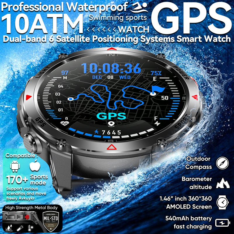 Hybrid Smartwatch - T-Rex 3 Pro Military Grade AGPS