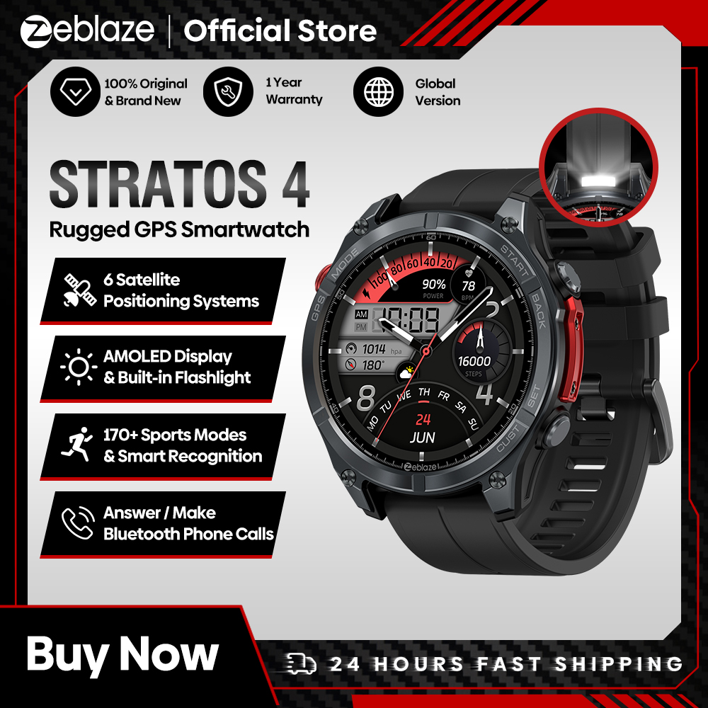 Hybrid Smartwatch - NEW Zeblaze Stratos 4 GPS Smart