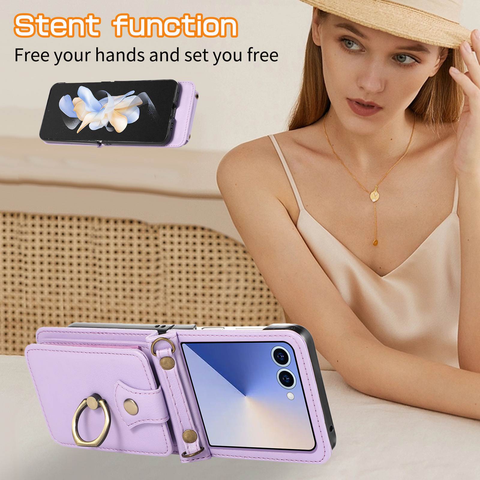 Leather Wallet Phone Case for  - مراجعة Samsung Galaxy Strap وسعره