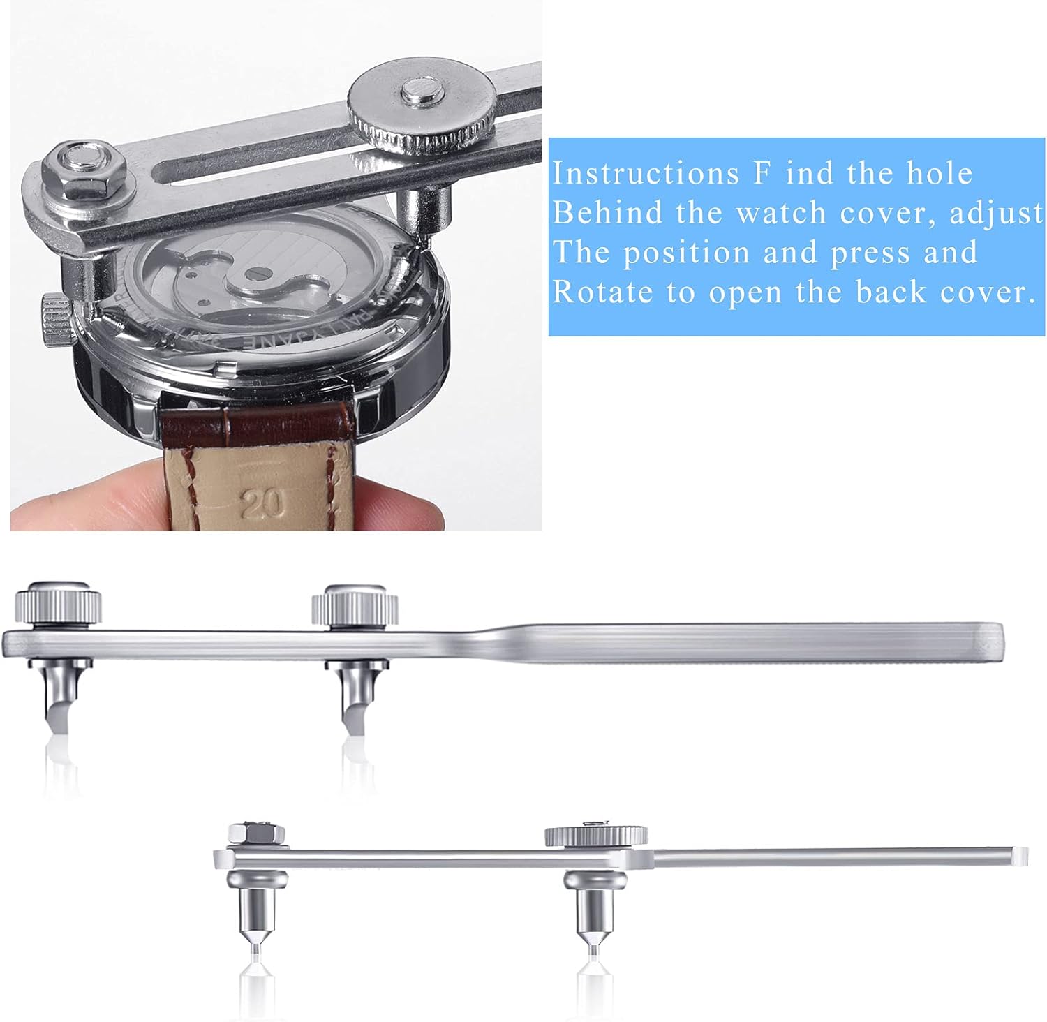 Watch Back Case Opener Kit  St - مراجعة Case Back Opener وسعره