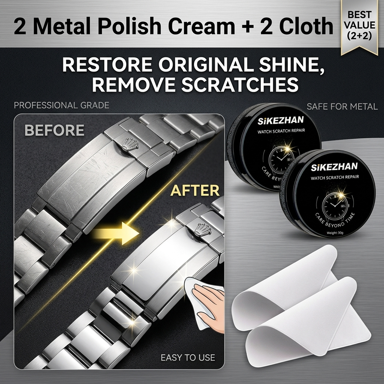 Expert Watch Polish Cream Scra - مراجعة Watch Polishing Cloth وسعره