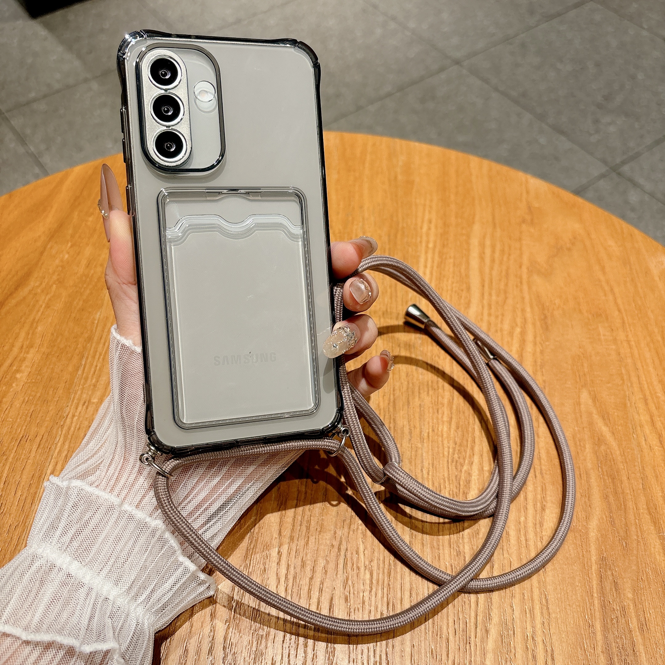 Light Gray Crossbody Strap Car - مراجعة Samsung Galaxy Strap وسعره