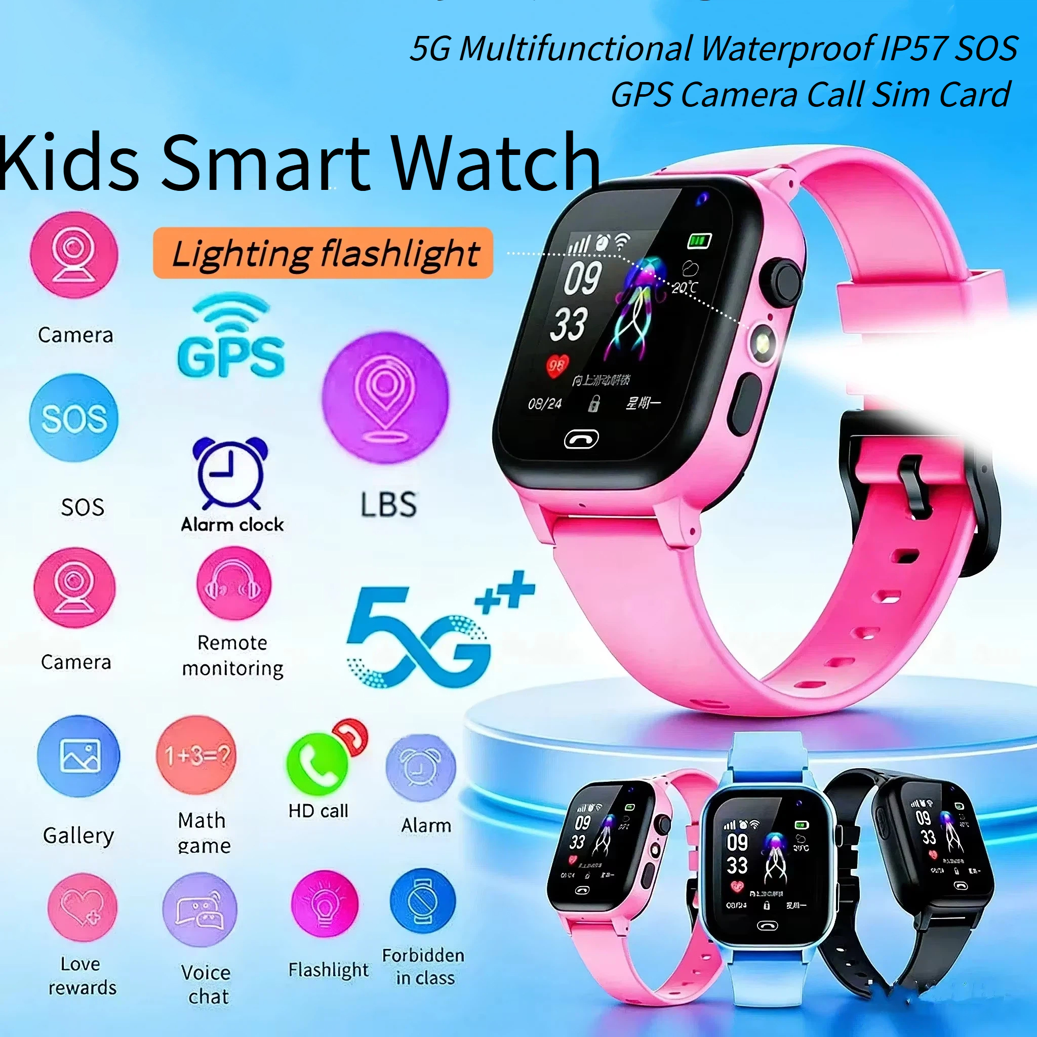 Lenovo Kids Smart Watch 5G GPS - مراجعة Smartwatch Watches Boys وسعره