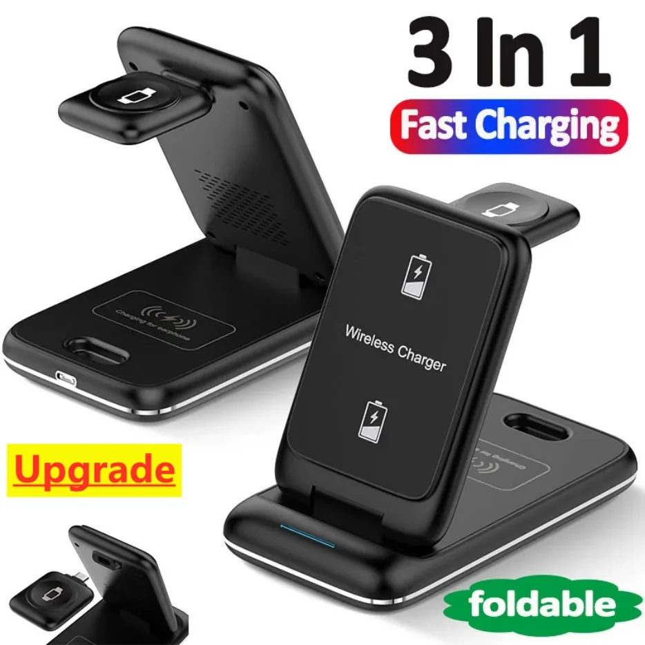 3 in 1 Wireless Charger Stand  - مراجعة Smartwatch Phone Watches وسعره