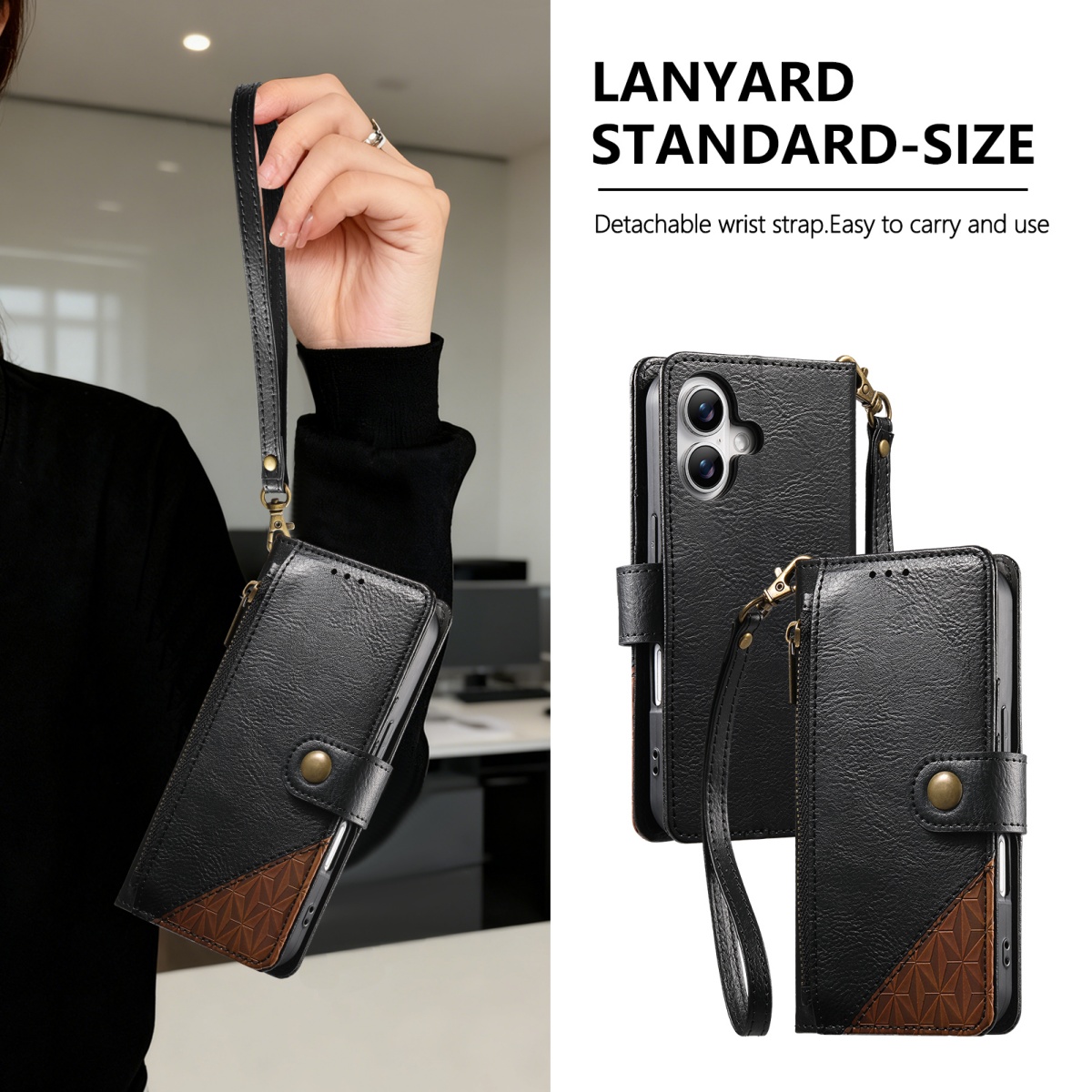 PU Leather Zipper Wrist Strap  - مراجعة Samsung Galaxy Strap وسعره