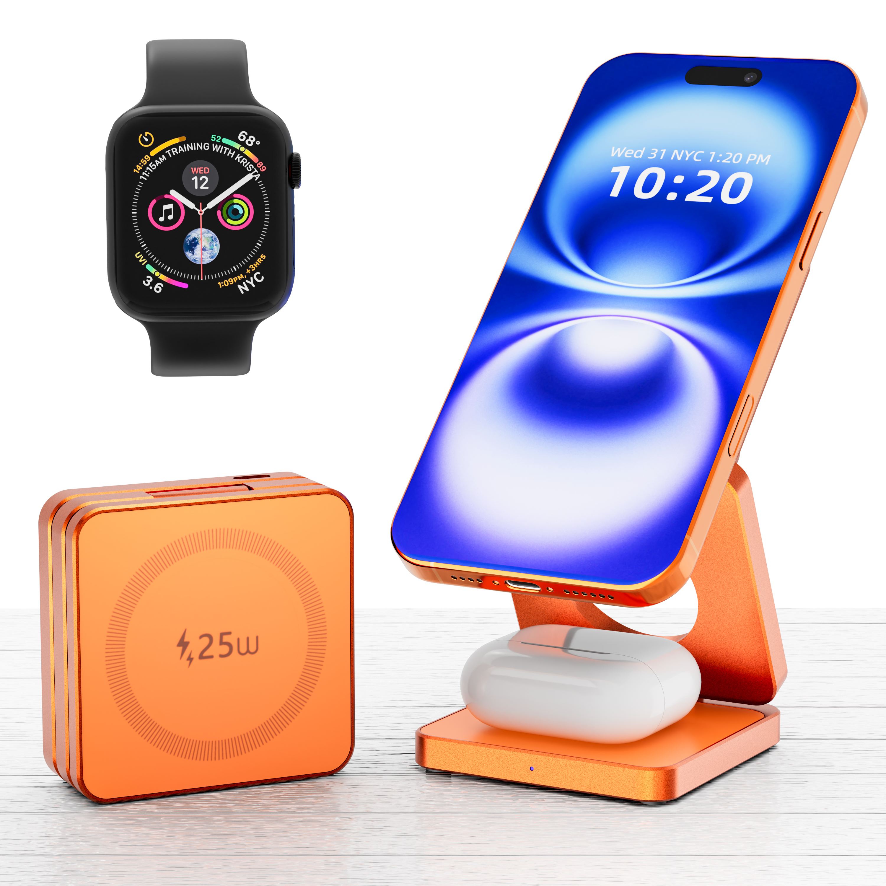 3 in 1 Qi2.2 25W Folding Wirel - مراجعة Smartwatch Phone Watches وسعره