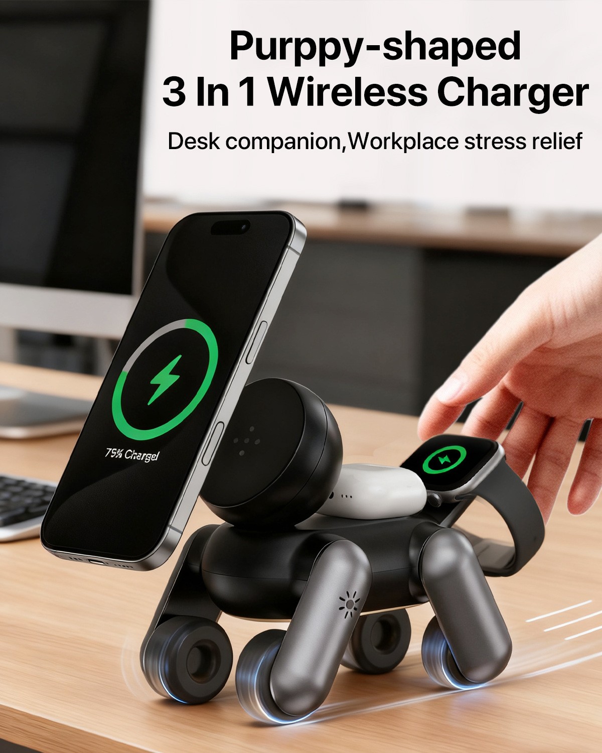 3-in-1 Magnetic Wireless Charg - مراجعة Smartwatch Phone Watches وسعره