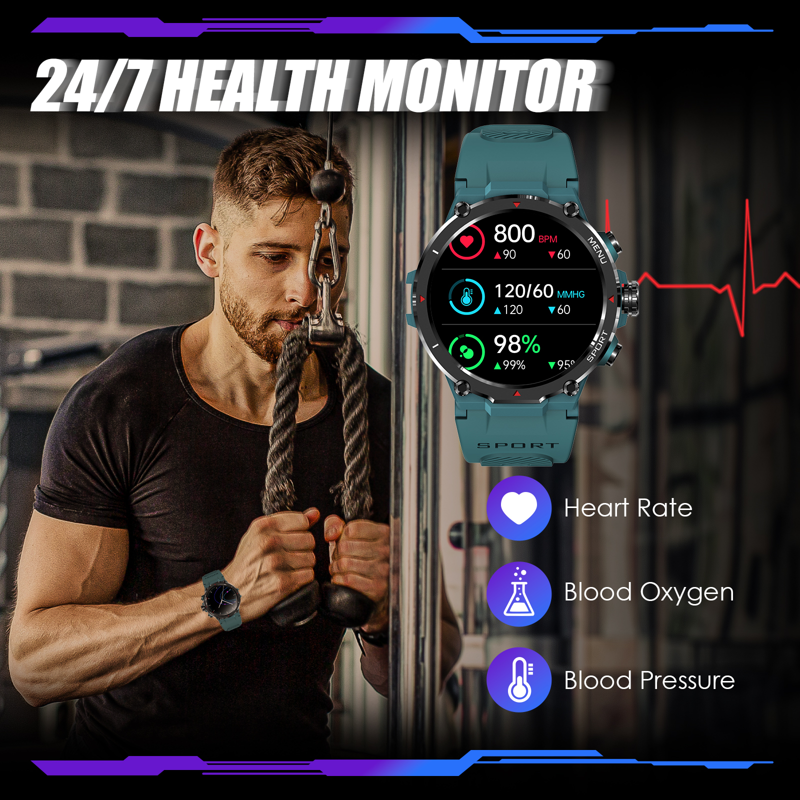 EIGIIS Military Smart Watch fo - مراجعة Watch Smartwatch وسعره