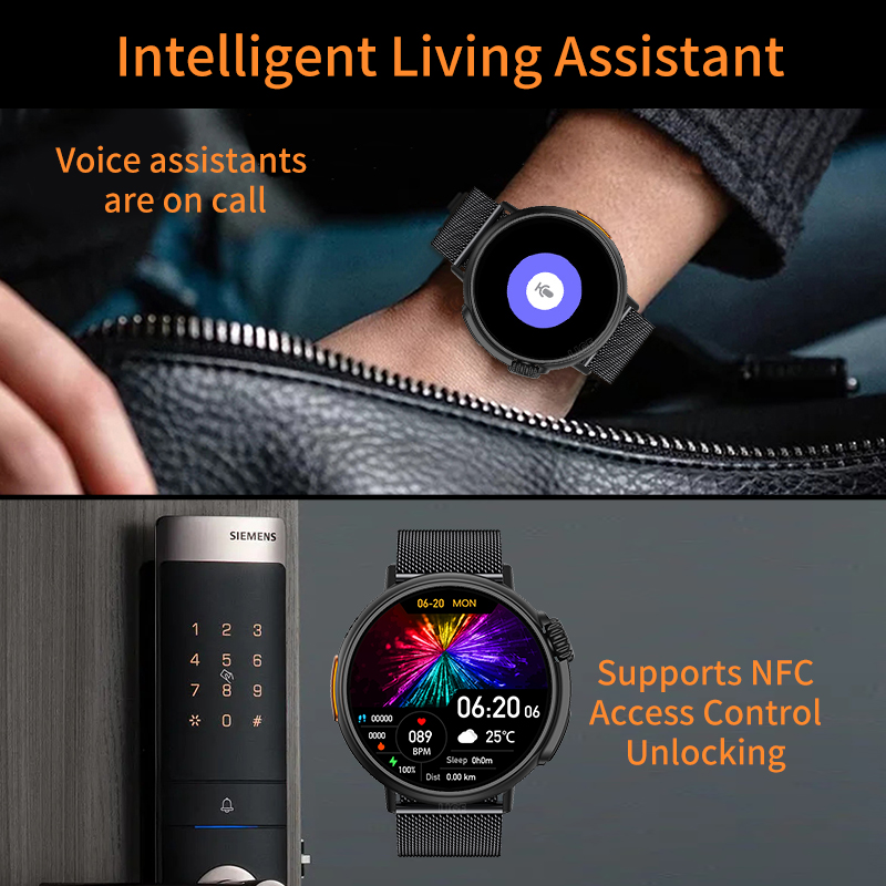 New NFC Luxury Military Women  - مراجعة Hybrid Smartwatch وسعره