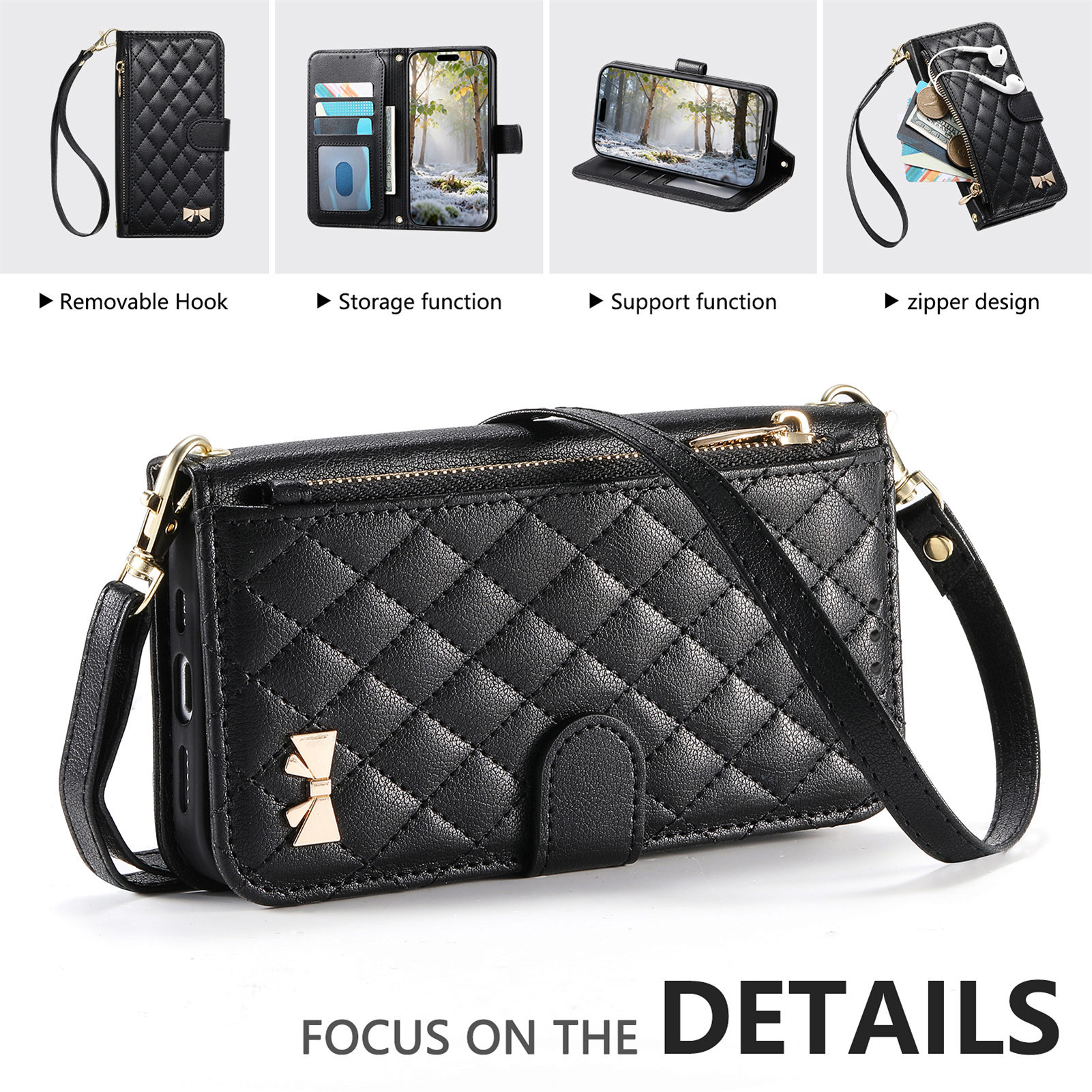 PU Leather Zipper Crossbody Wr - مراجعة Samsung Galaxy Strap وسعره