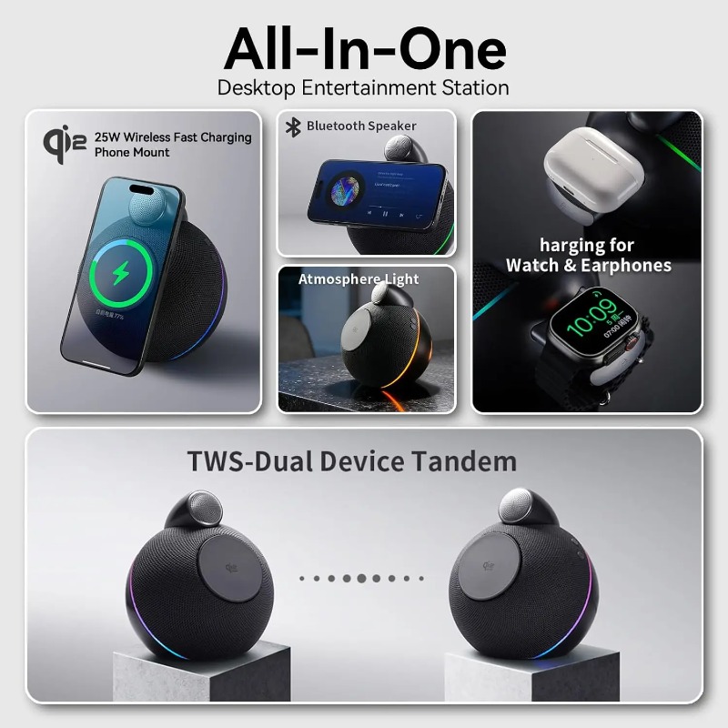 360° Stereo Sound Portable Wir - مراجعة Smartwatch Phone Watches وسعره