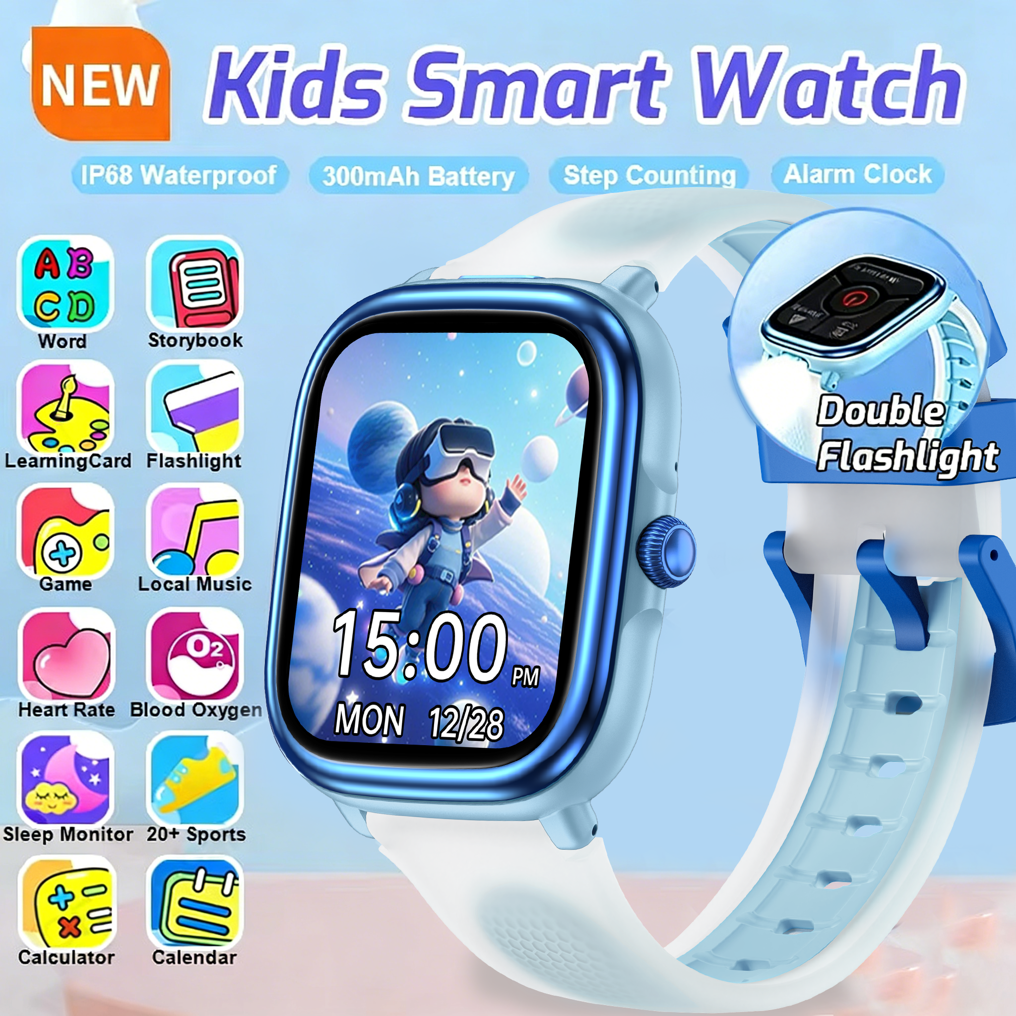 New Kids Study Smart Watch 1.8 - مراجعة Smartwatch Watches Boys وسعره