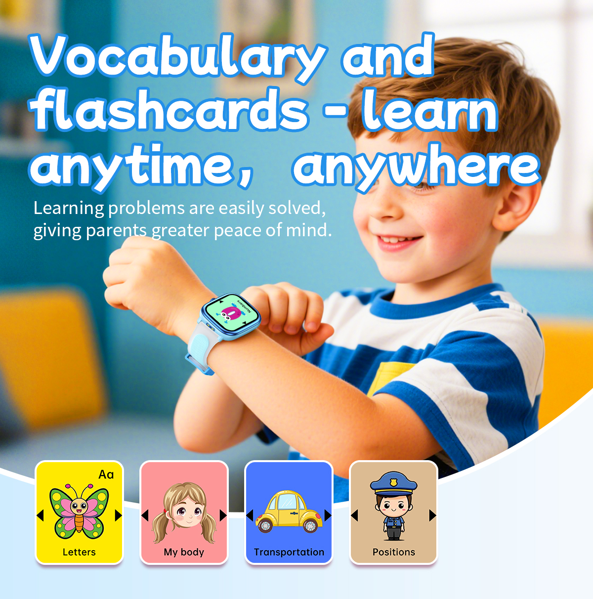 New Kids Study Smart Watch 1.8 - مراجعة Smartwatch Watches Boys وسعره