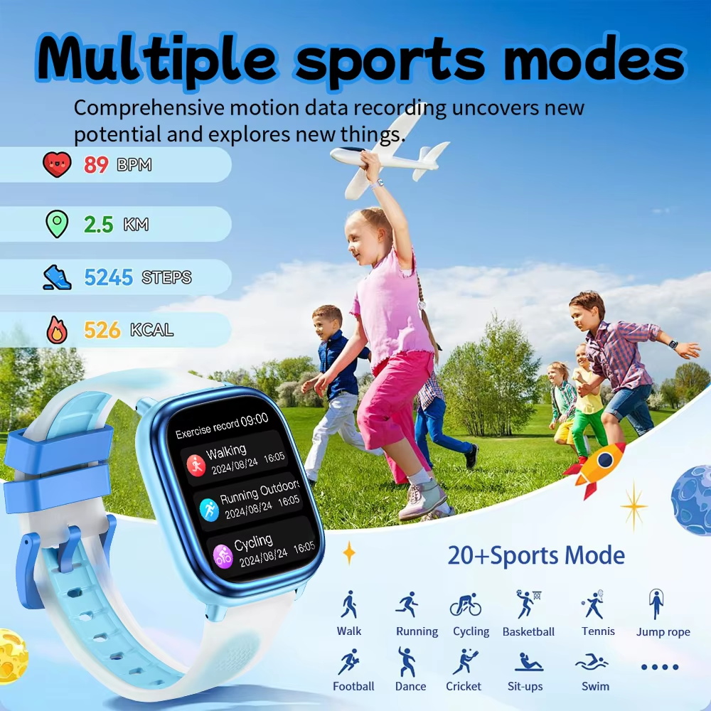 New Kids Study Smart Watch 1.8 - مراجعة Smartwatch Watches Boys وسعره