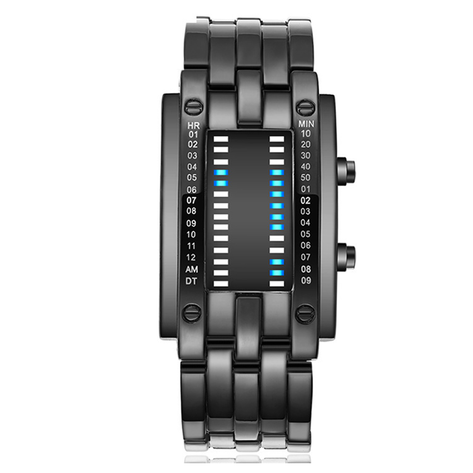 Premium Binary Matrix Blue LED - مراجعة Smartwatch Premium Watches For Women وسعره