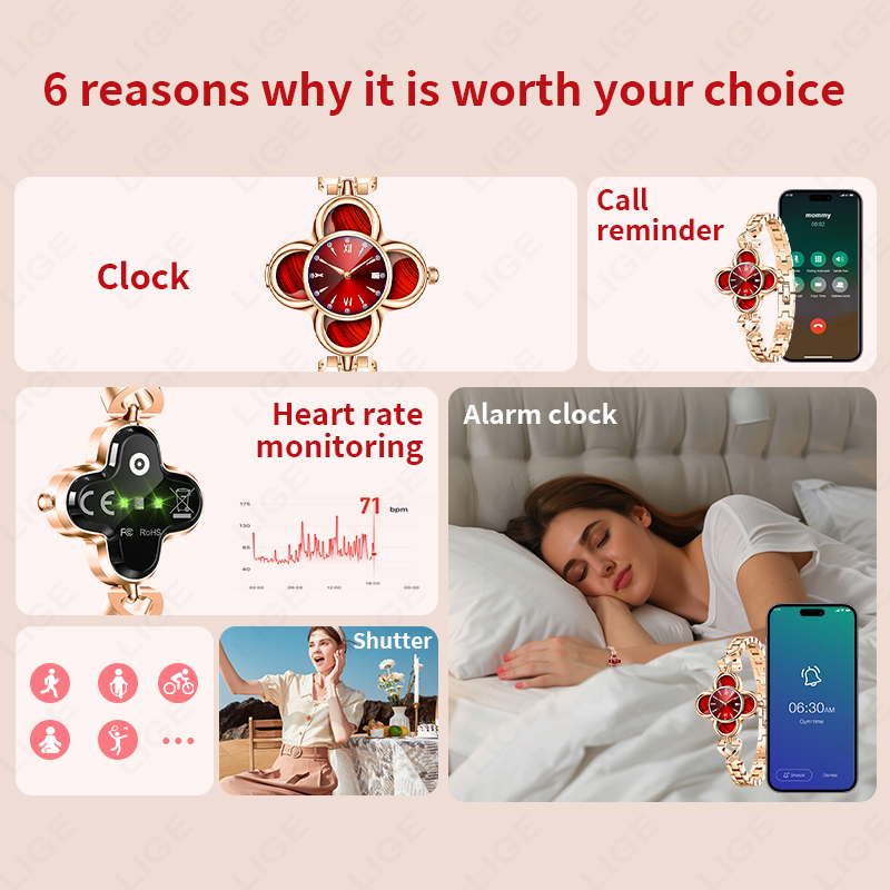 LIGE Quartz Smartwatch AI Brac - مراجعة Smartwatch Digital Watches For Women وسعره