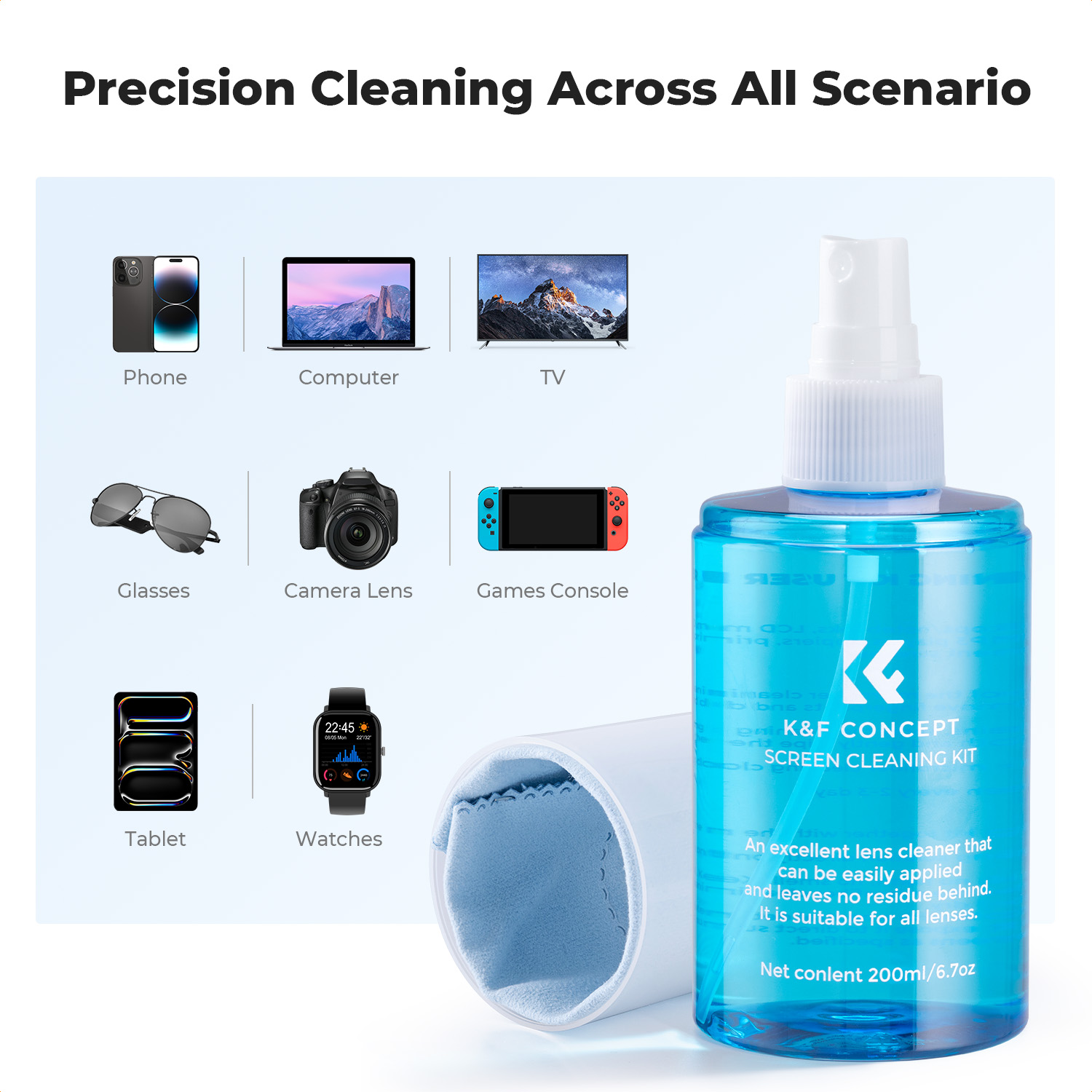K&F CONCEPT 200ML Screen Clean - مراجعة Watch Polishing Cloth وسعره