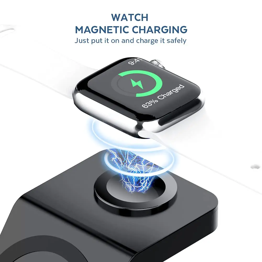 3 In 1 Wireless Charger Stand  - مراجعة Smartwatch Phone Watches وسعره