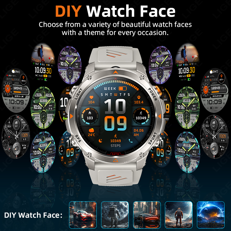 LIGE Rugged GPS Track Smart Wa - مراجعة Watch Smartwatch وسعره