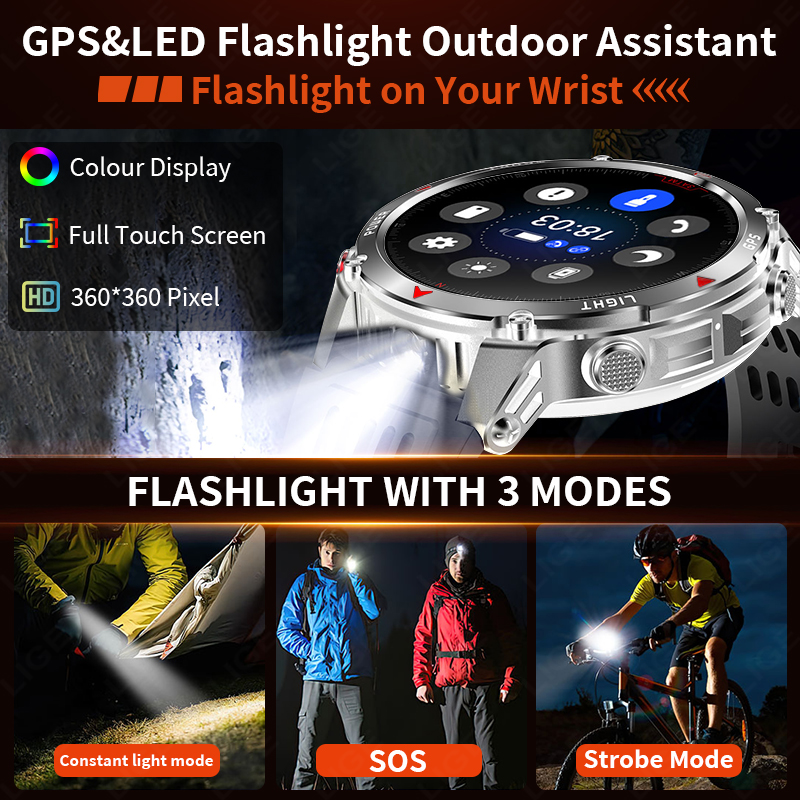 LIGE Rugged GPS Track Smart Wa - مراجعة Watch Smartwatch وسعره