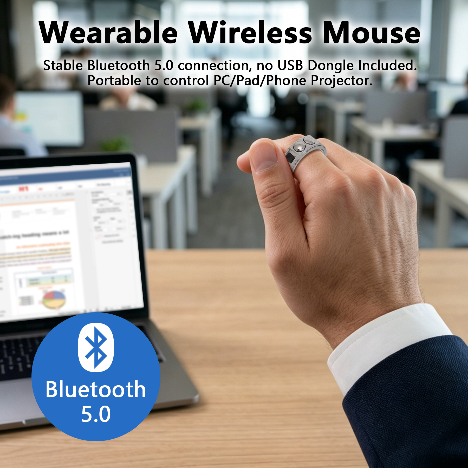 Smart mouse ring ring PPT demo - مراجعة Watch Smartwatch وسعره