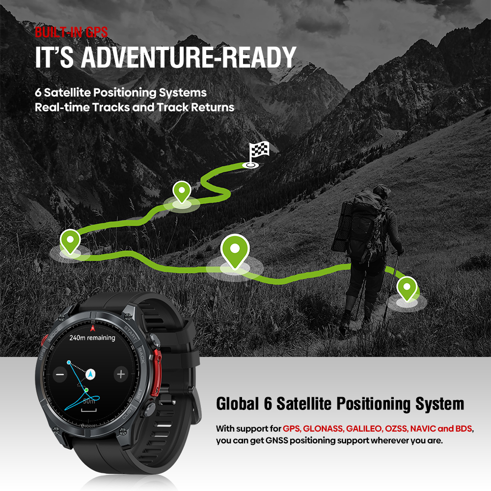 NEW Zeblaze Stratos 4 GPS Smar - مراجعة Hybrid Smartwatch وسعره