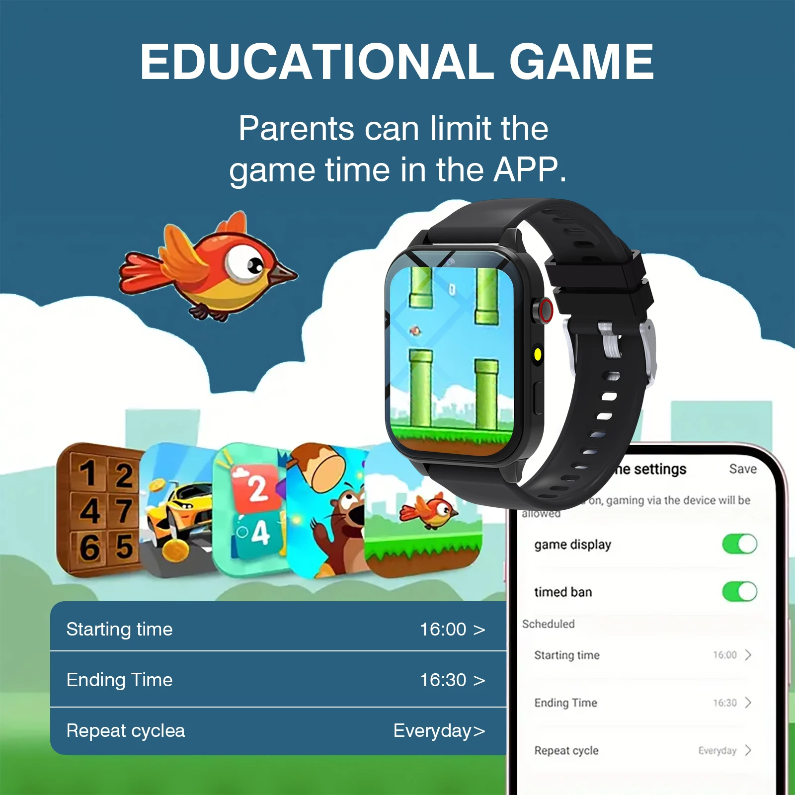Kids′s Smart Watch 18 Games Ca - مراجعة Smartwatch Watches Boys وسعره