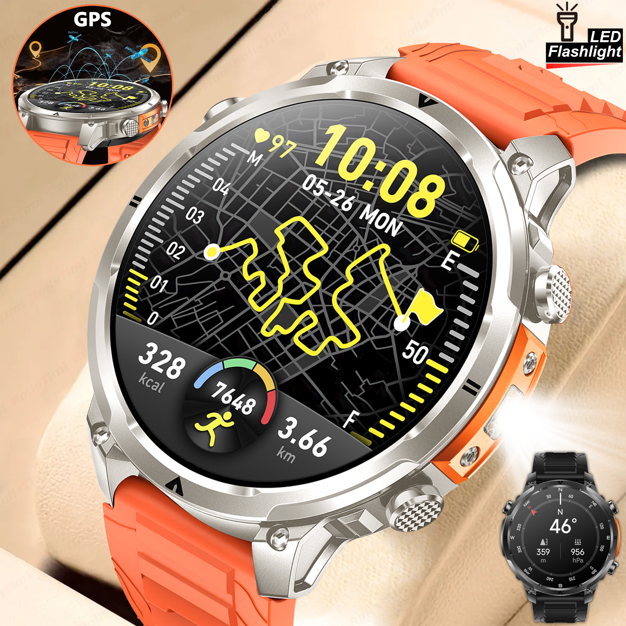 Outdoor GPS Sports Smart Watch - مراجعة Smartwatch Digital Watches For Women وسعره