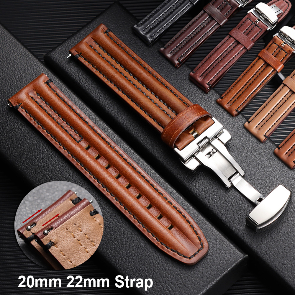 20mm 22mm Genuine Cowhide Watc - مراجعة Smartwatch Vintage Watches For Men وسعره