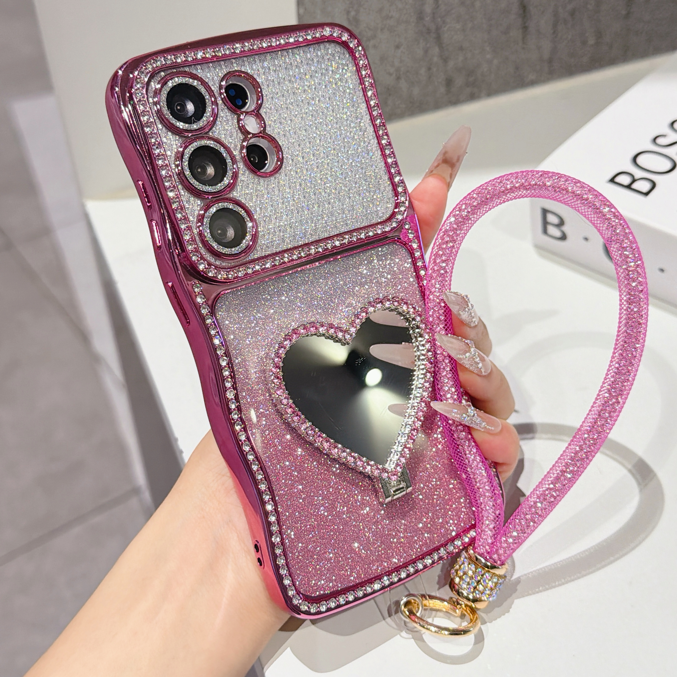Gradient Glitter Rhinestone Ph - مراجعة Samsung Galaxy Strap وسعره