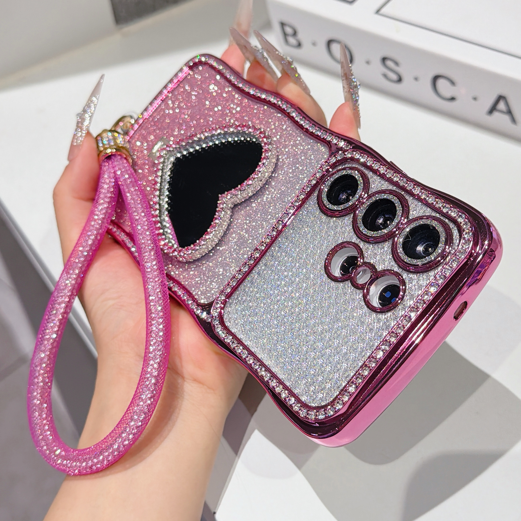 Gradient Glitter Rhinestone Ph - مراجعة Samsung Galaxy Strap وسعره