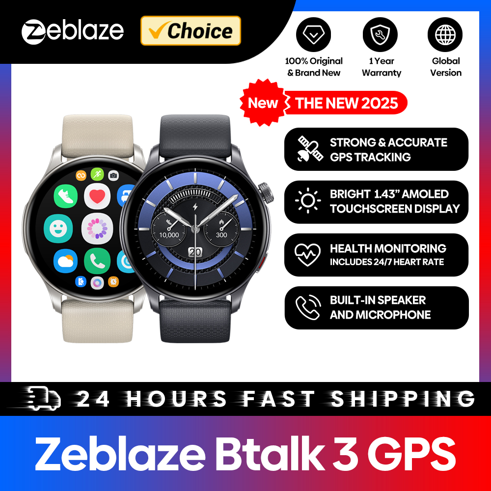 New Zeblaze Btalk 3 GPS Smartw - مراجعة Hybrid Smartwatch وسعره