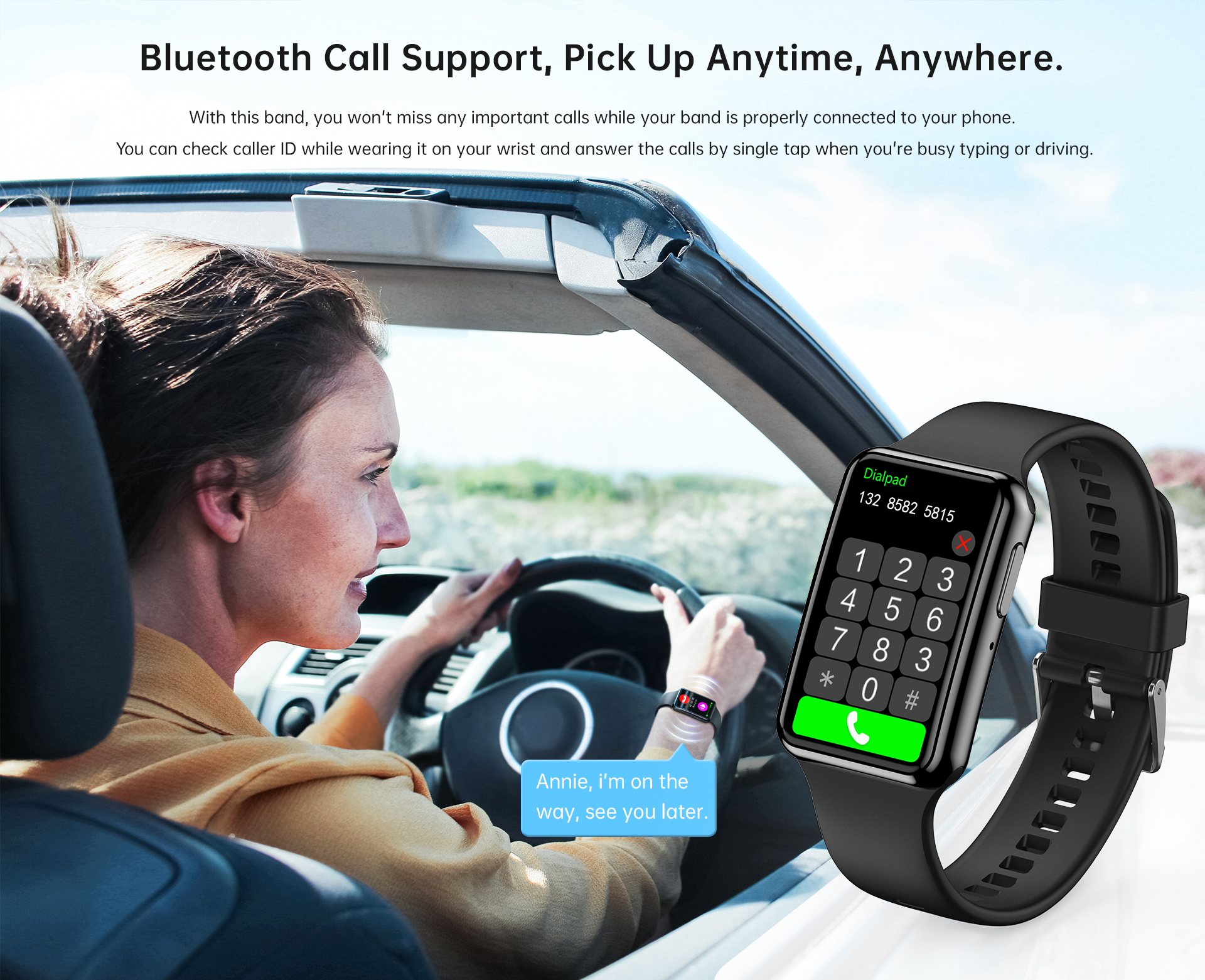 1.47 Inch BT Call Smart Band H - مراجعة Watch Smartwatch وسعره