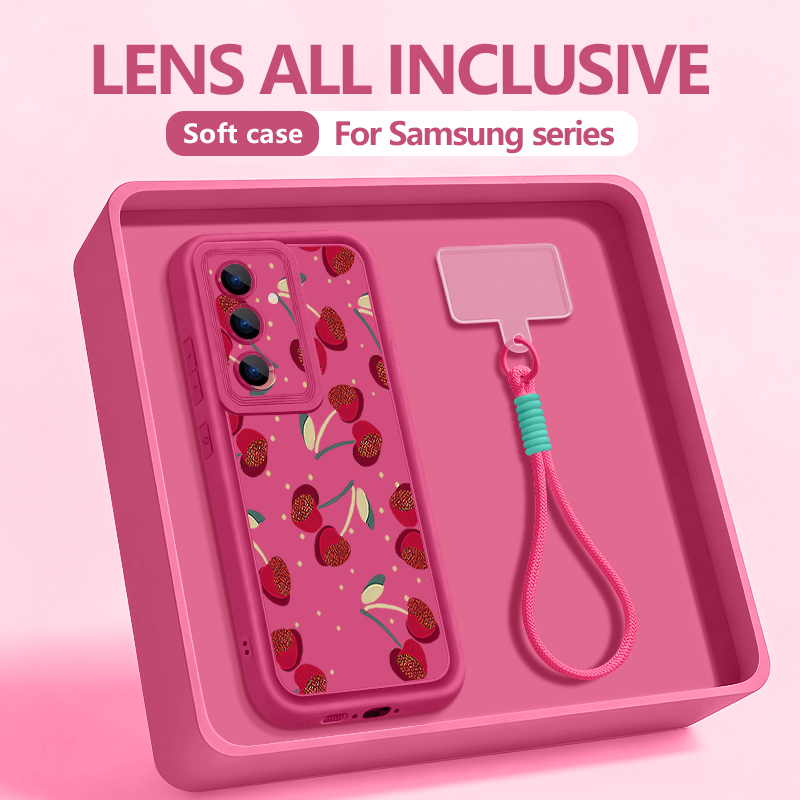 Little Cherry Pattern Lanyard  - مراجعة Samsung Galaxy Strap وسعره