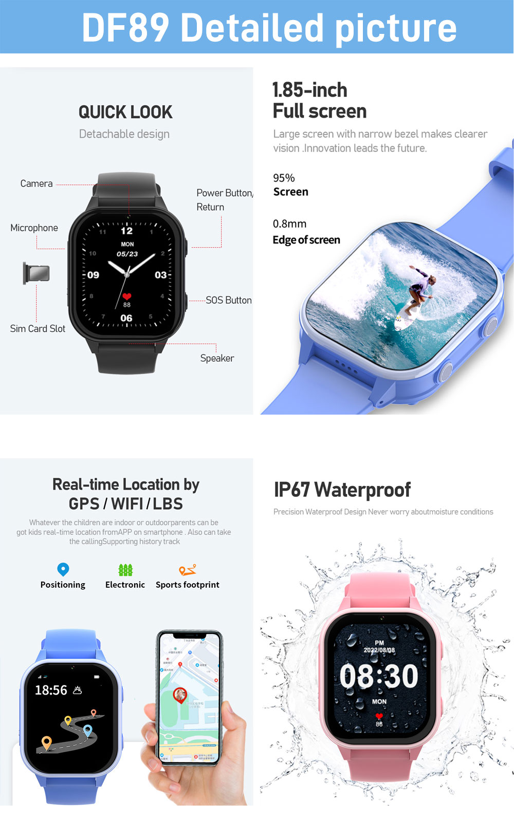 2G 4G Kids Smart Watch Phone G - مراجعة Smartwatch Watches Gift For Boys وسعره