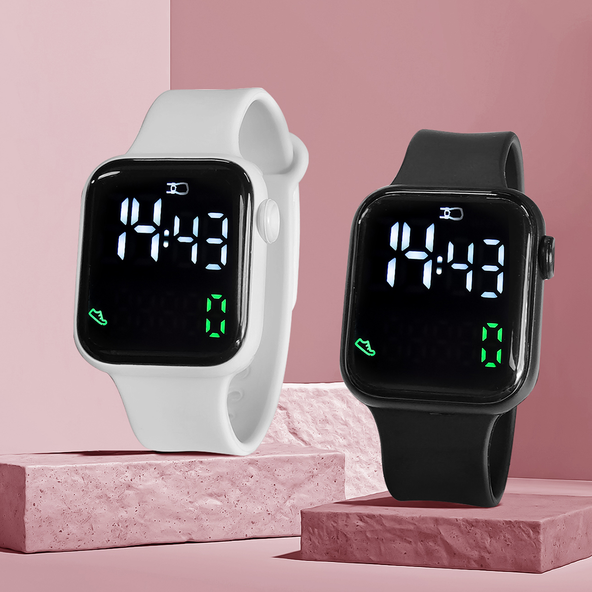 New 2PCS Student Minimalist Sm - مراجعة Smartwatch Watches Boys وسعره