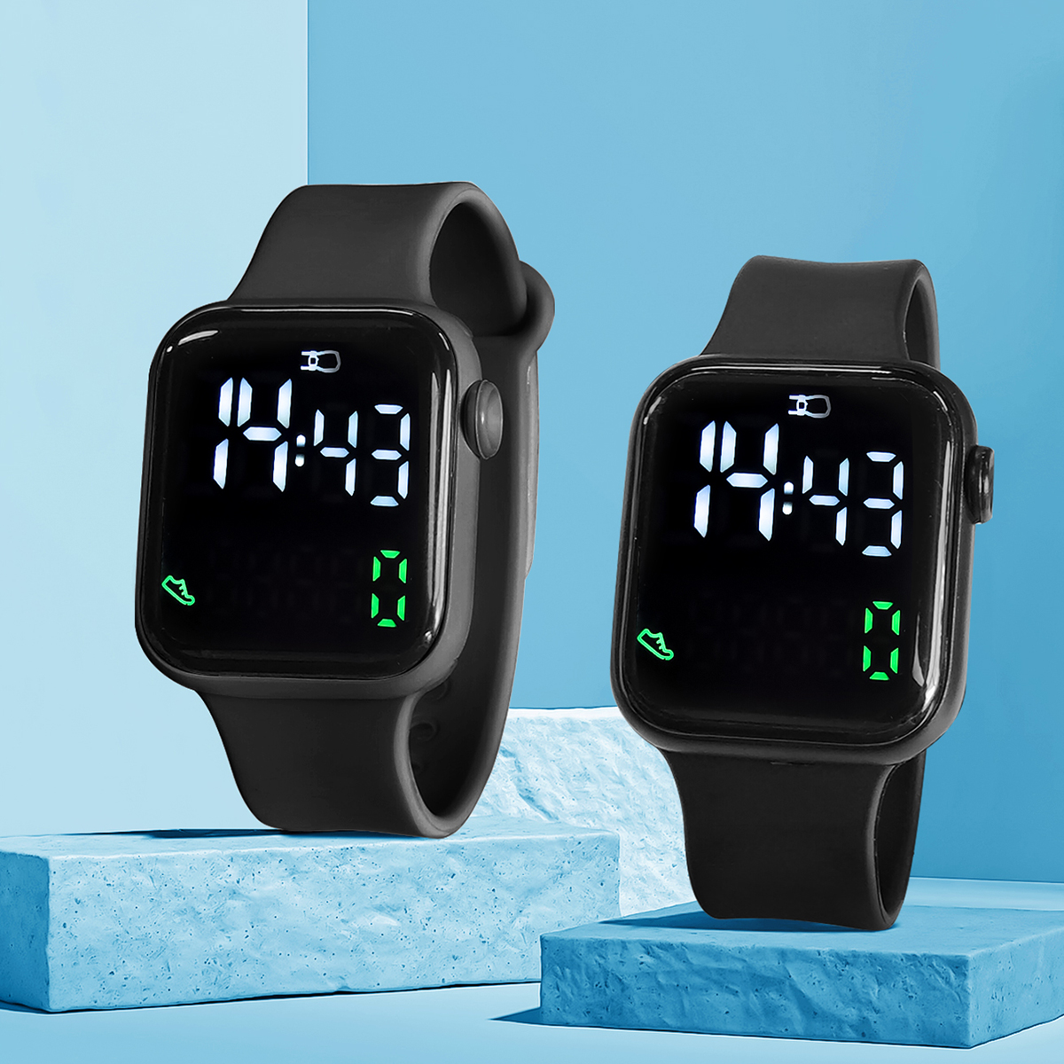 New 2PCS Student Minimalist Sm - مراجعة Smartwatch Watches Boys وسعره