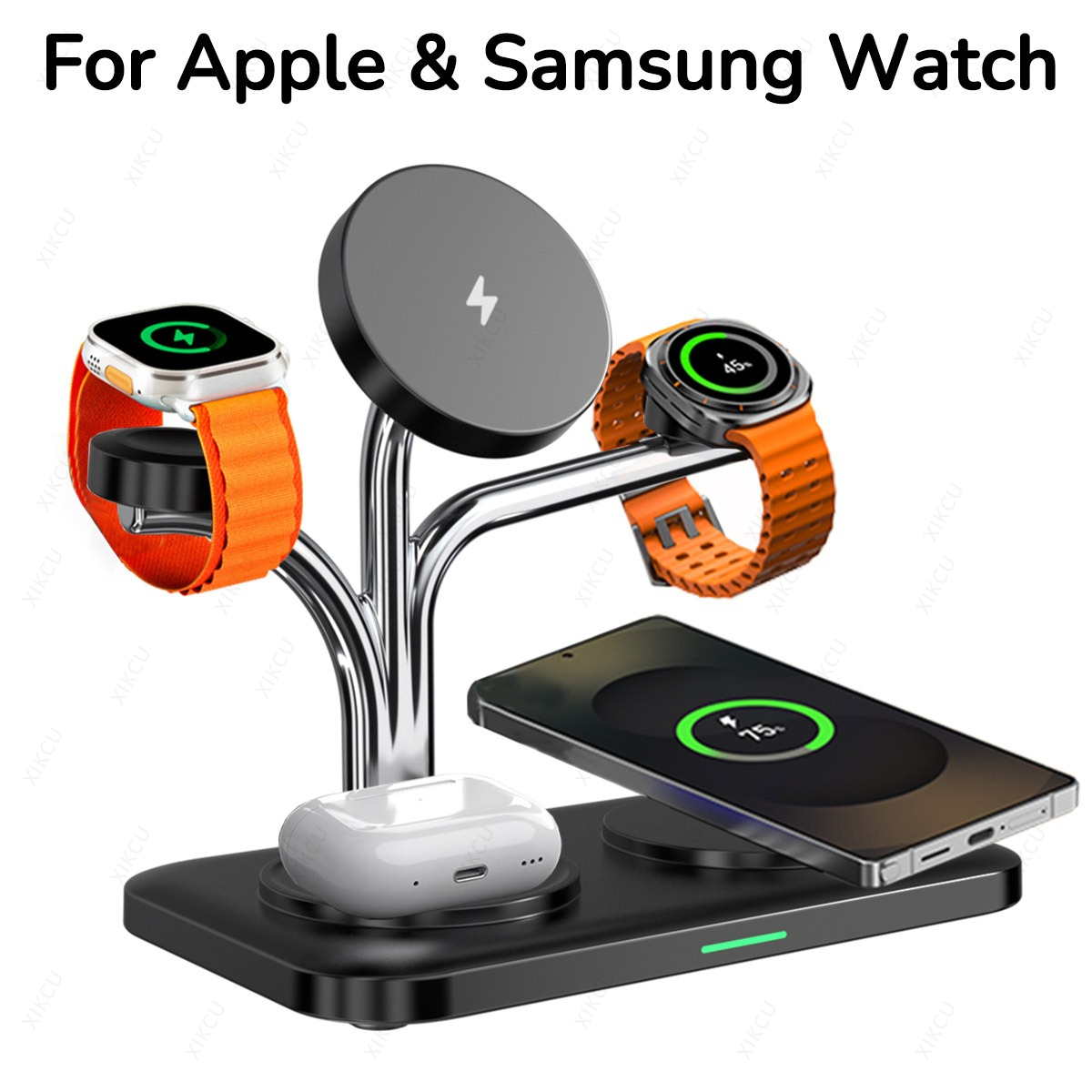 5 IN 1 Magnetic Wireless Charg - مراجعة Smartwatch Phone Watches وسعره