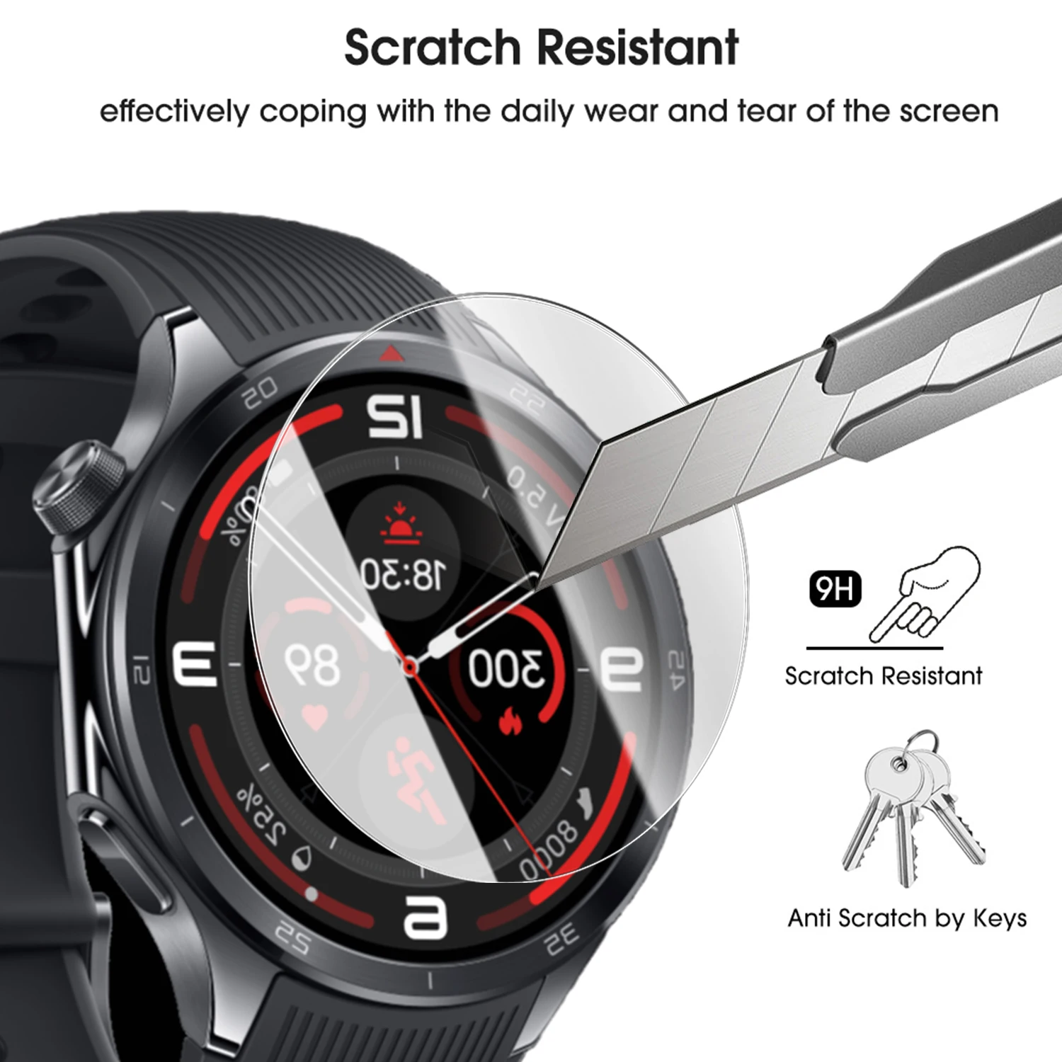 9H Easy Installation Tempered  - مراجعة Smartwatch Oneplus Watches وسعره