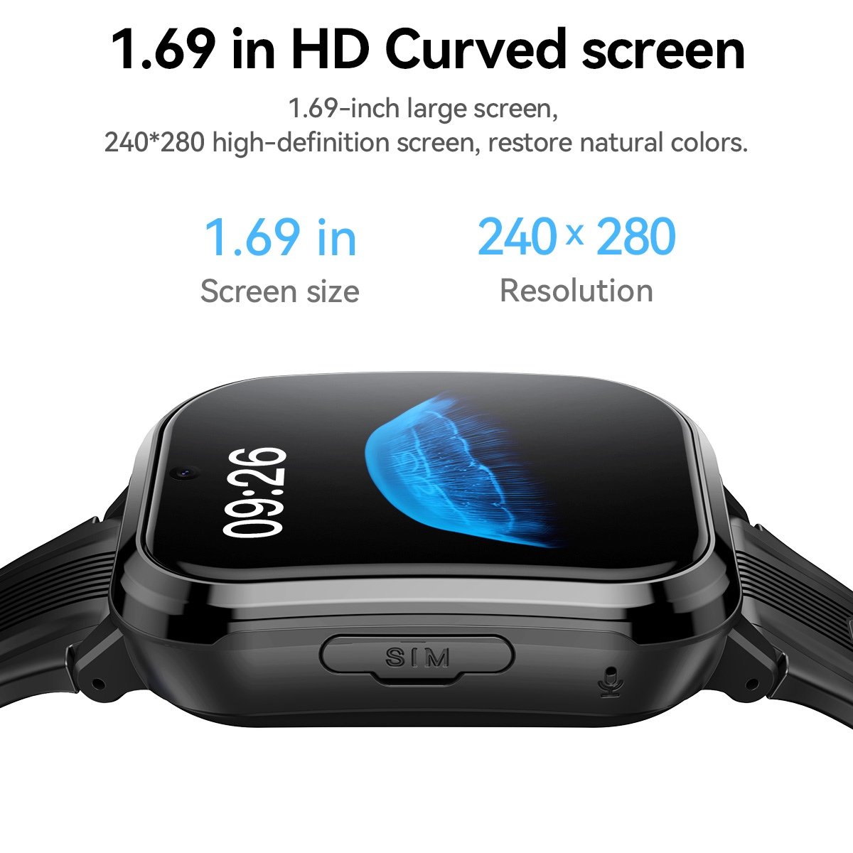 HOCO Y108 1.69inch HD LCD Curv - مراجعة Smartwatch Watches Boys وسعره