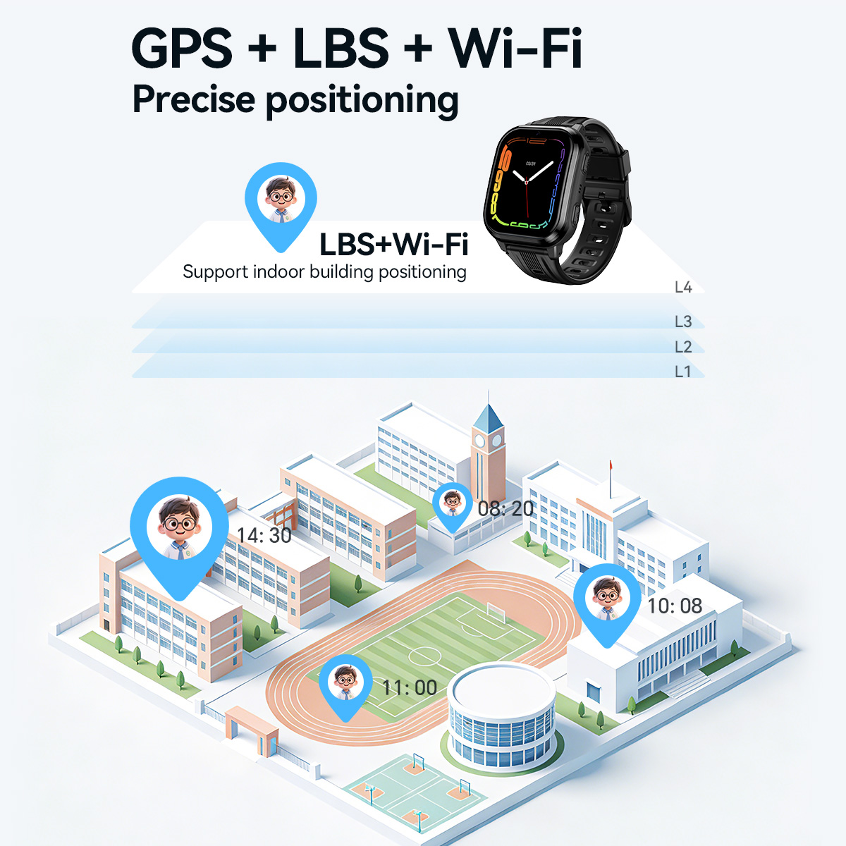 HOCO Y108 1.69inch HD LCD Curv - مراجعة Smartwatch Watches Boys وسعره
