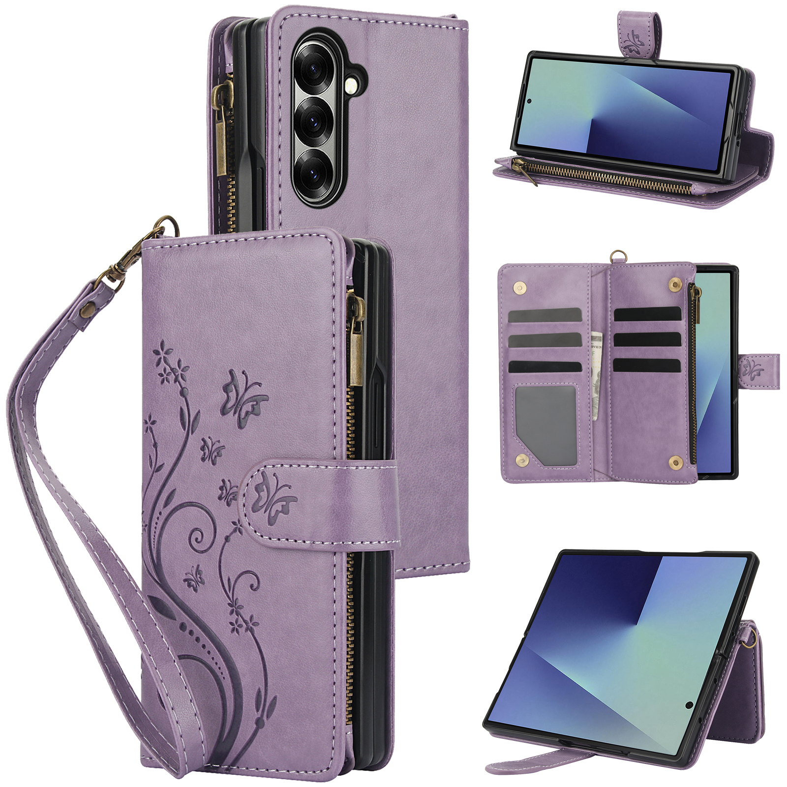 Wrist Strap Leather Zipper Wal - مراجعة Samsung Galaxy Strap وسعره