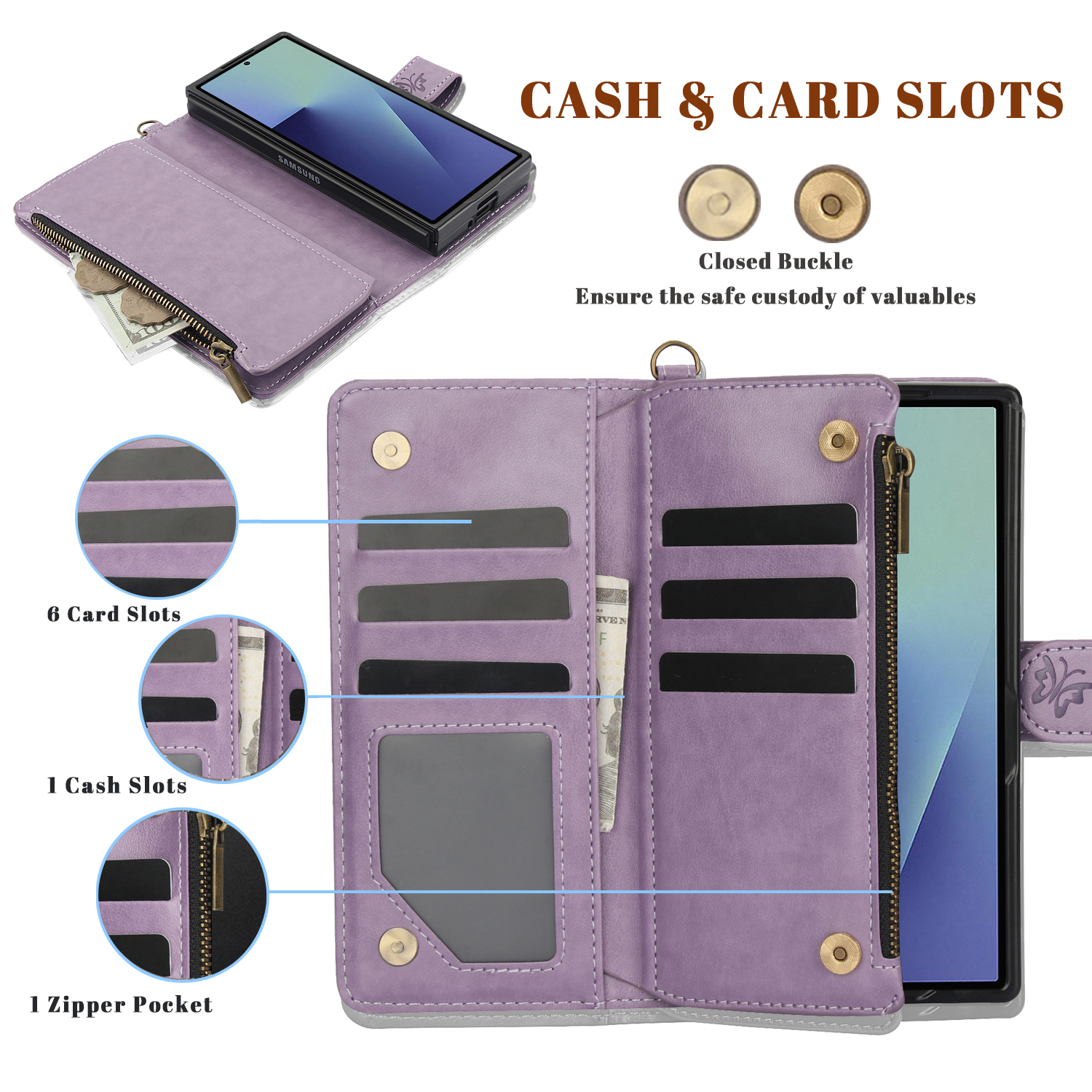 Wrist Strap Leather Zipper Wal - مراجعة Samsung Galaxy Strap وسعره